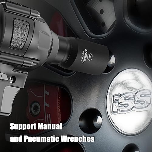 Miniatura 8 de Anbull Juego de llaves de vaso de impacto profundo de 3/4 pulgadas, combinación métrica de 12 piezas, tamaños de 0.669 in, 0.748 in, 0.827 in, 0.866