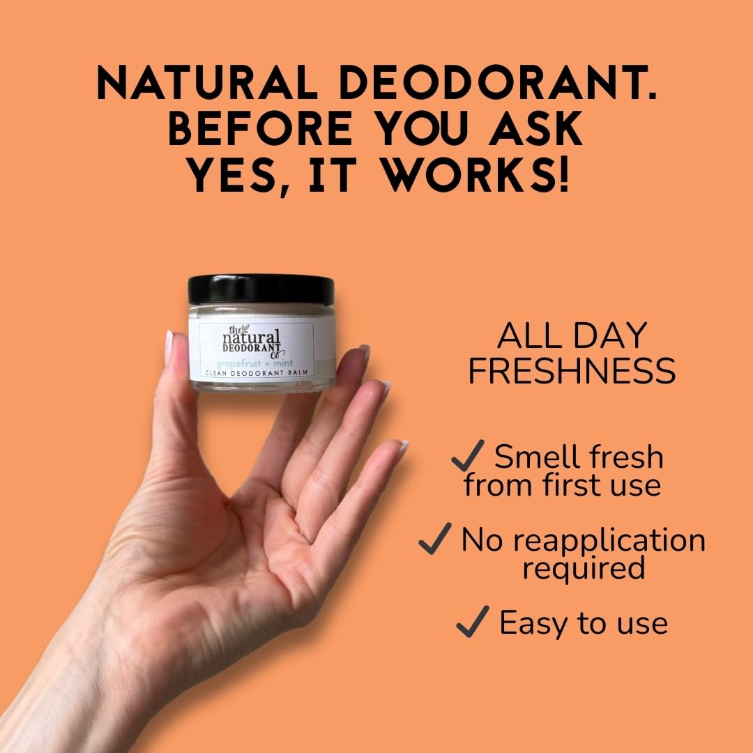 The Natural Deodorant Co, Active Deodorant Balm Orange & Bergamot 55g, Aluminium Free, Plastic Free, Extra Strength - Image 2