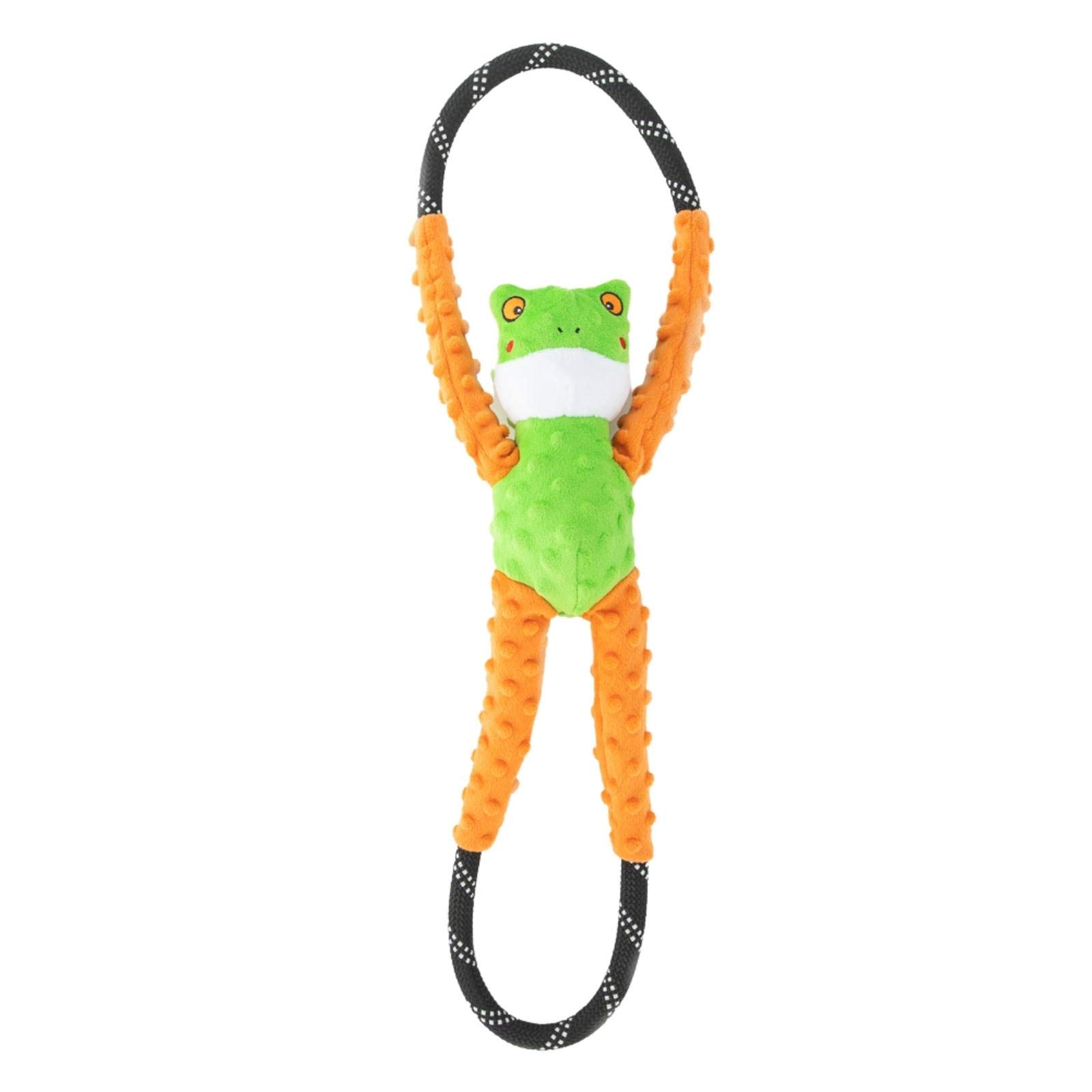 Pet Supplies : ZippyPaws RopeTugz Durable Dog Pull Rope Toy - Frog