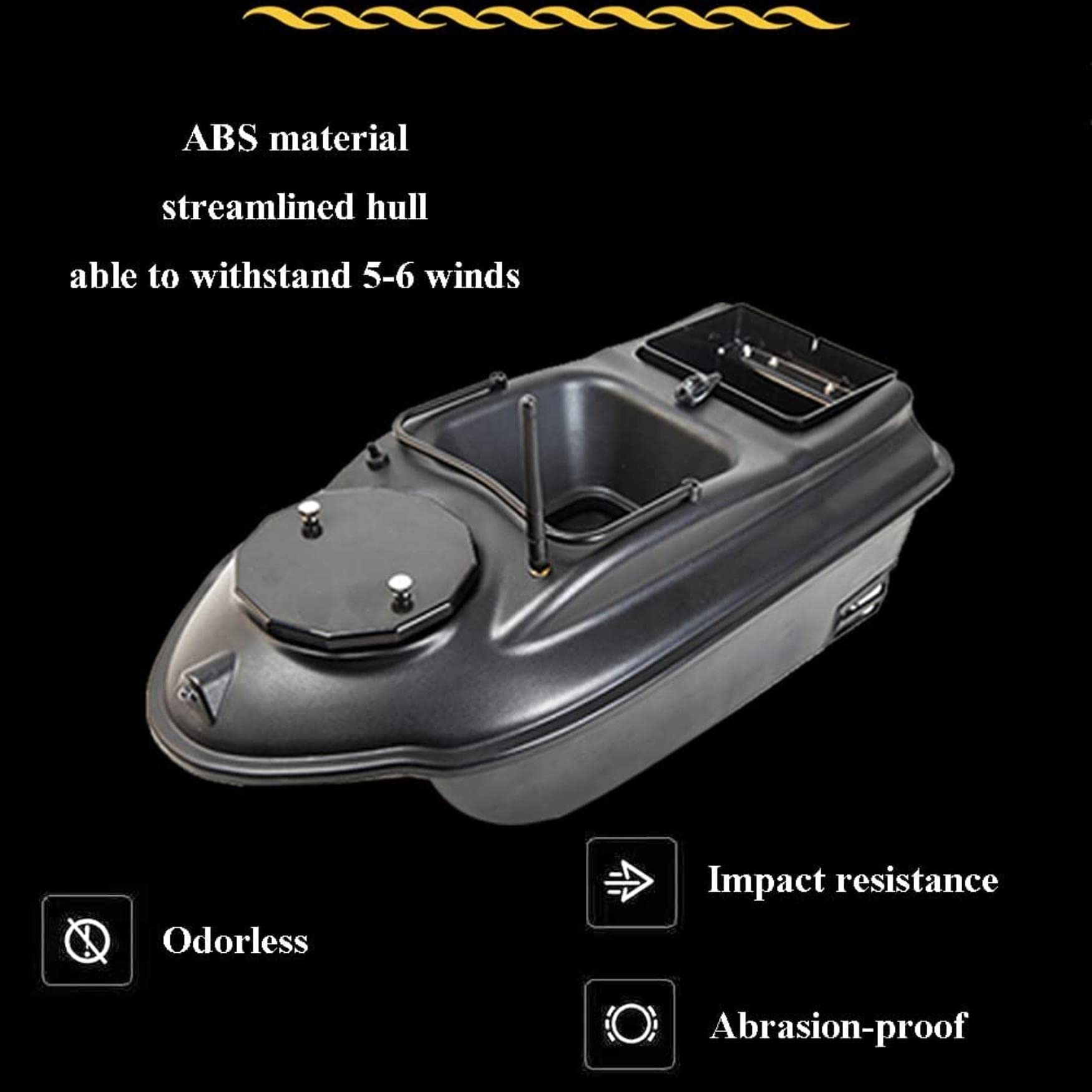 500m Senza Fili Pesca Bait Barca Carp Fischerboot Motoscafo Fernbedienung Boot 2 Trichter LCD GPS Fishfinder mit Sonar Sensor