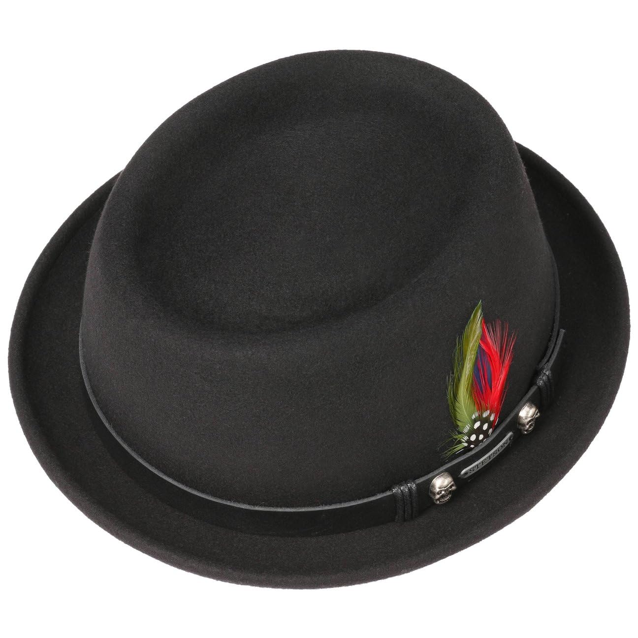 Stetson Pennsylvania Sombrero Pork pie Fieltro de Lana Asahi Guard Repelente al Agua Plegable Mujer Hombre Todo el ano
