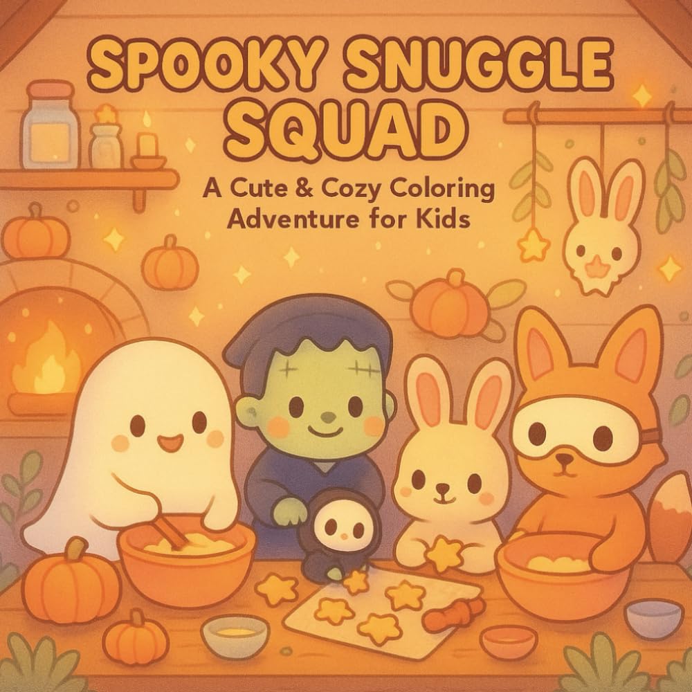Spooky Snuggle Squad: A Cute & Cozy Coloring Adventure for Kids