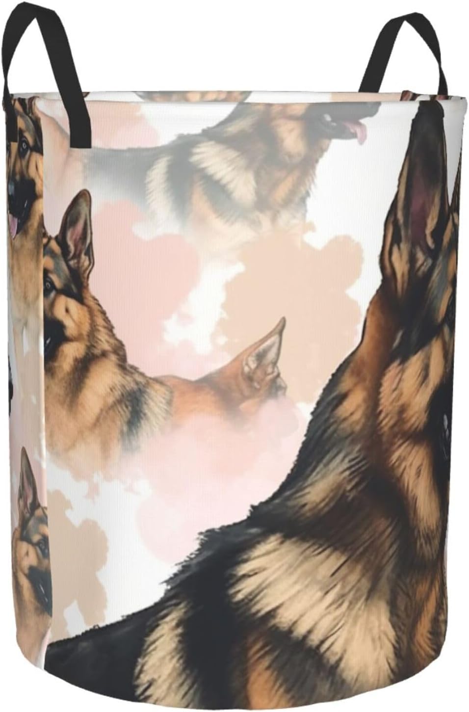 Laundry Basket Freestanding German Shepherd Dog Lovers Laundry Hamper Collapsible Tall Clothes Hamper with Handles Dirty Clothes Basket for Dorm Bedroom Travel Camping Bathroom Baskets