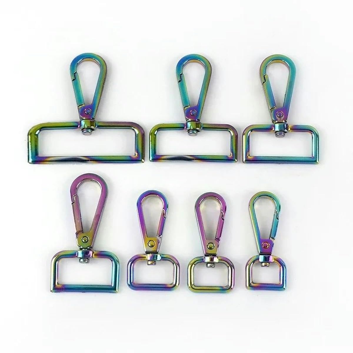 30 hebillas de metal de 16/20/25/32/50 mm para bolsas, correas, cinturones, ganchos giratorios, correa para bolso, cierre de langosta, gatillo, gancho a presión, manualidades DIY, 38 mm, color