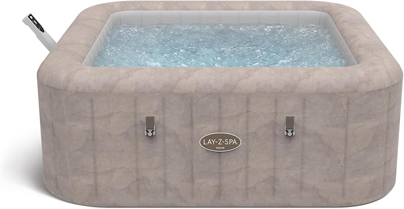 Lay-Z-Spa Rome, Inflatable EnergySense Hot Tub with Built-in Pump, 180 AirJet Massage System with Smart Wifi App, 4-6 Person