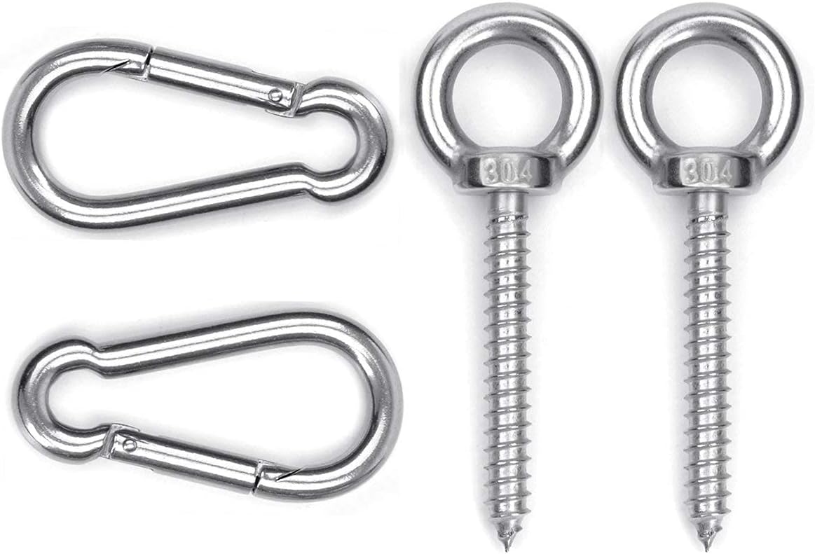 Heavy Duty Stainless Steel Hammock Hanging Kit for Indoor Outdoor Use