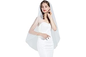 1 Tier Fingertip Wedding Veil (More Length)