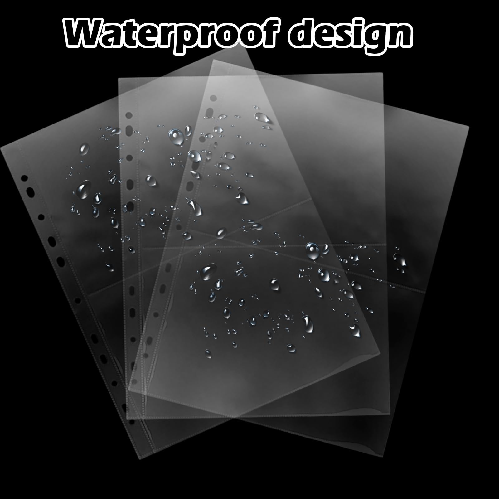 SPORWAY 50Pcs Pochettes Transparentes A4