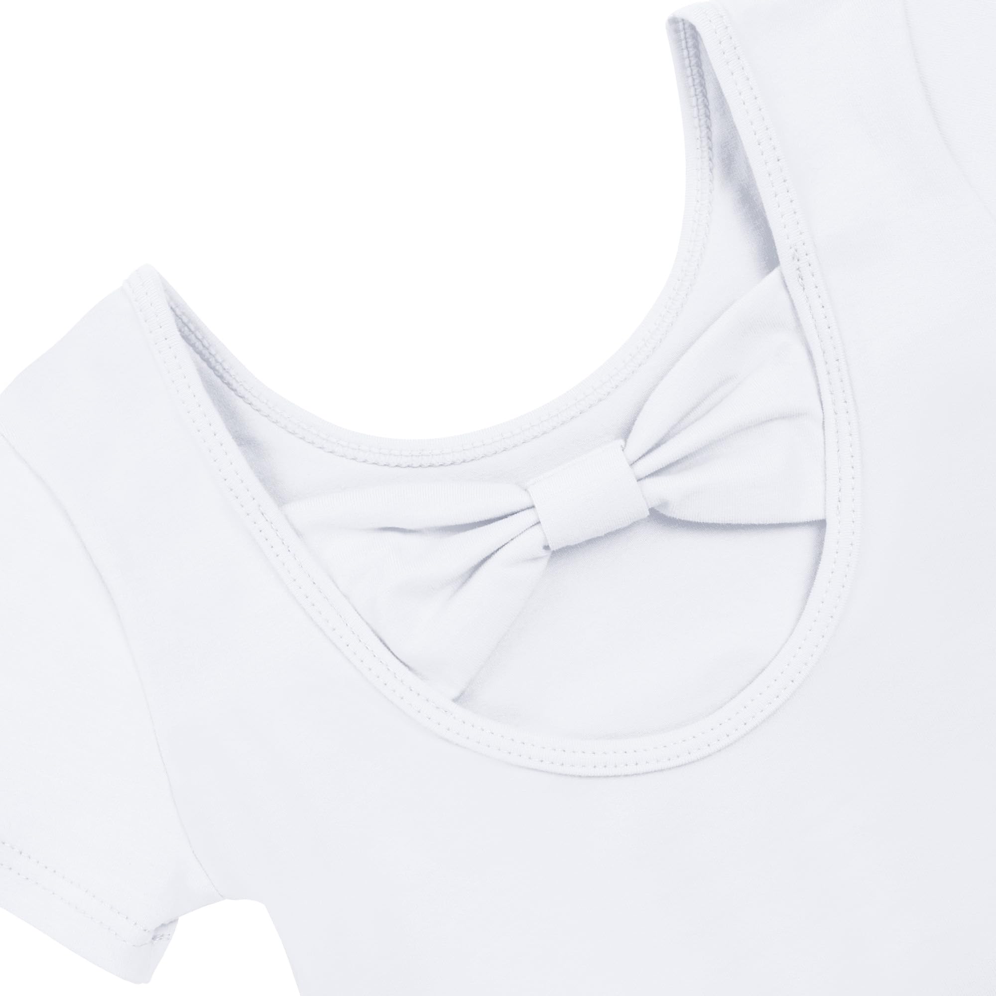 Ballettkleidung Mädchen | Elegantes Balletttrikot Tütü aus Baumwolle mit Rückenschleife, Kinder Ballettanzug für Tanzunterricht & Training, Gr. 92-152