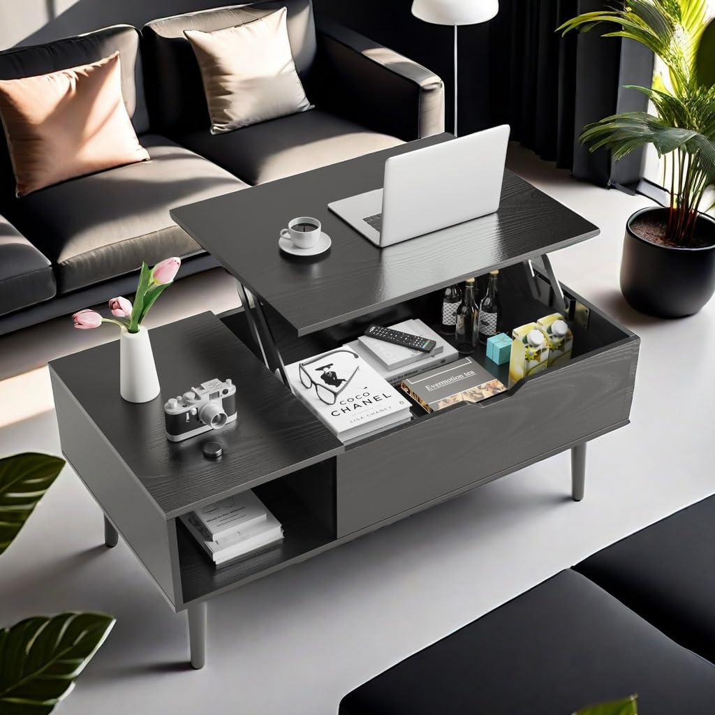 Storage Coffee Table With Shelf Mid Century Lift Top Coffee Table - 26. ...