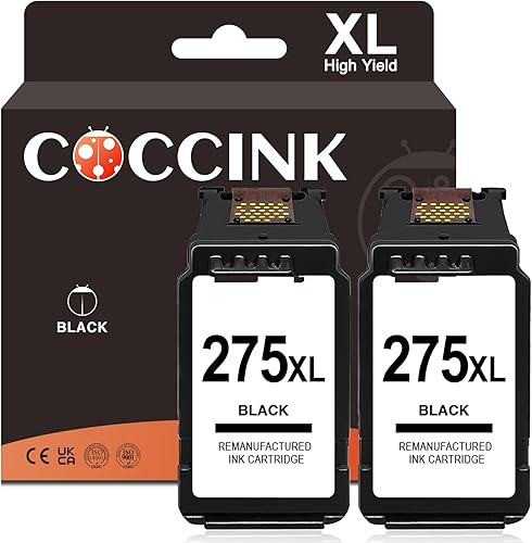 COCCINK Cartucho de tinta 275XL remanufacturado de repuesto para Canon PG-275 XL compatible con PIXMA TS5320 TS6420 TR7020 impresora inalámbrica