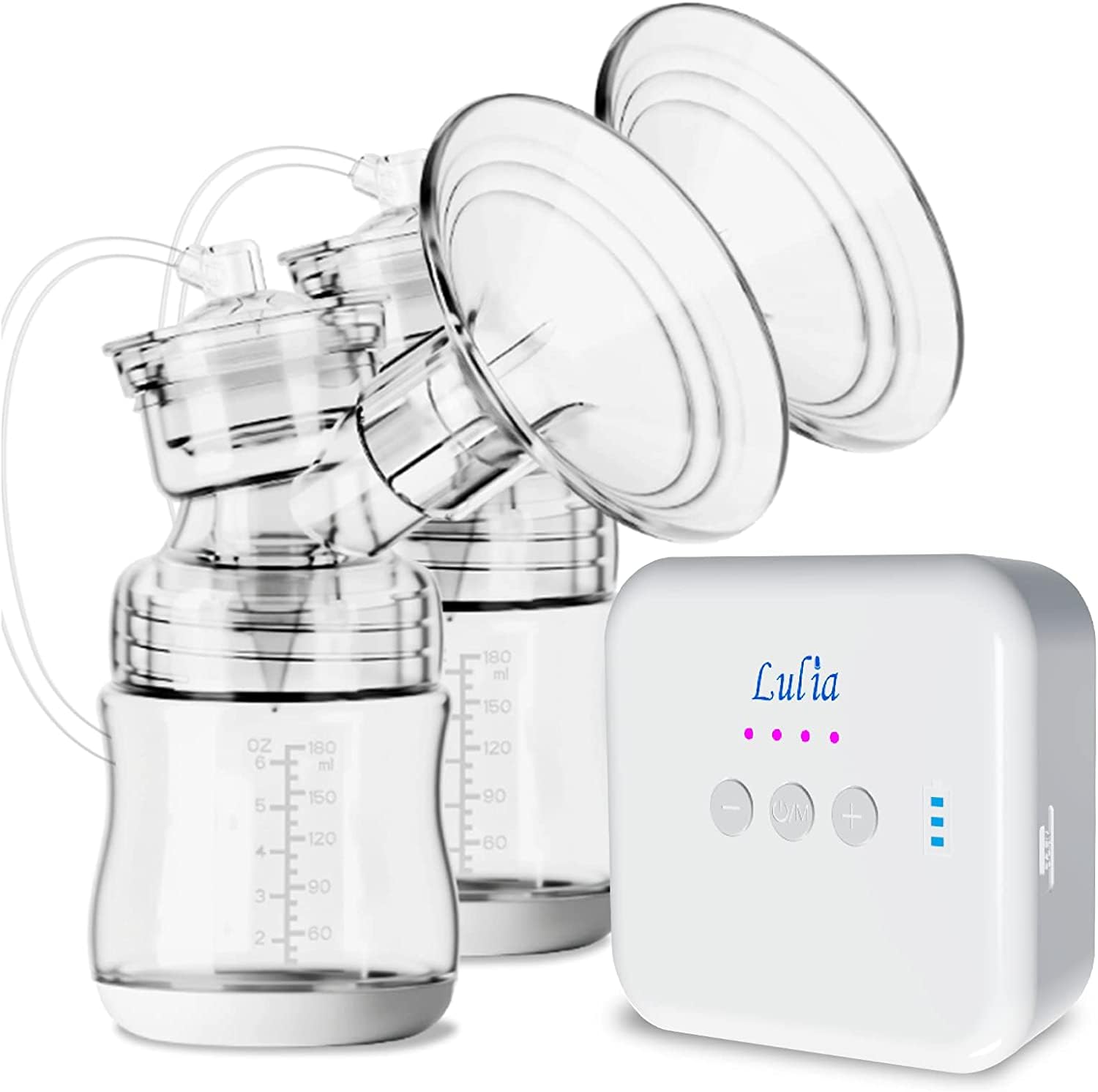 Extractores de leche, Lulia Sacaleches Eléctricos Doble PortáTil Recargable Multiples Niveles y Modos de Succión, Sacaleches Protector de reflujo de viaje y hogar Nivel sin BPA