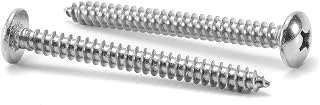 #10 x 2 Wood Screw 100Pcs Truss Head Phillips 18-8 (304) Stainless Steel Fast Self Tapping Screws by SG TZH
