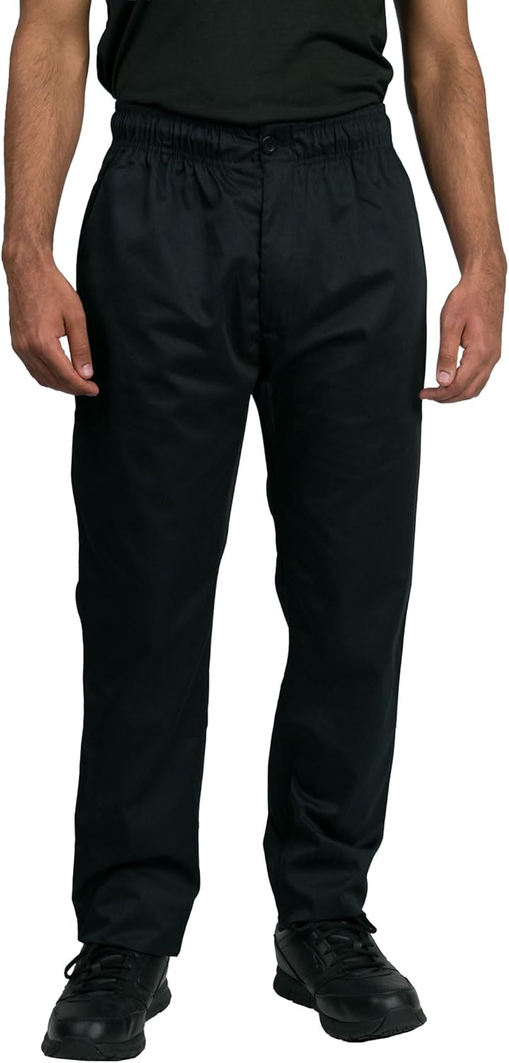 Chef Code Men's Basic Baggy Chef Pant with Zipper