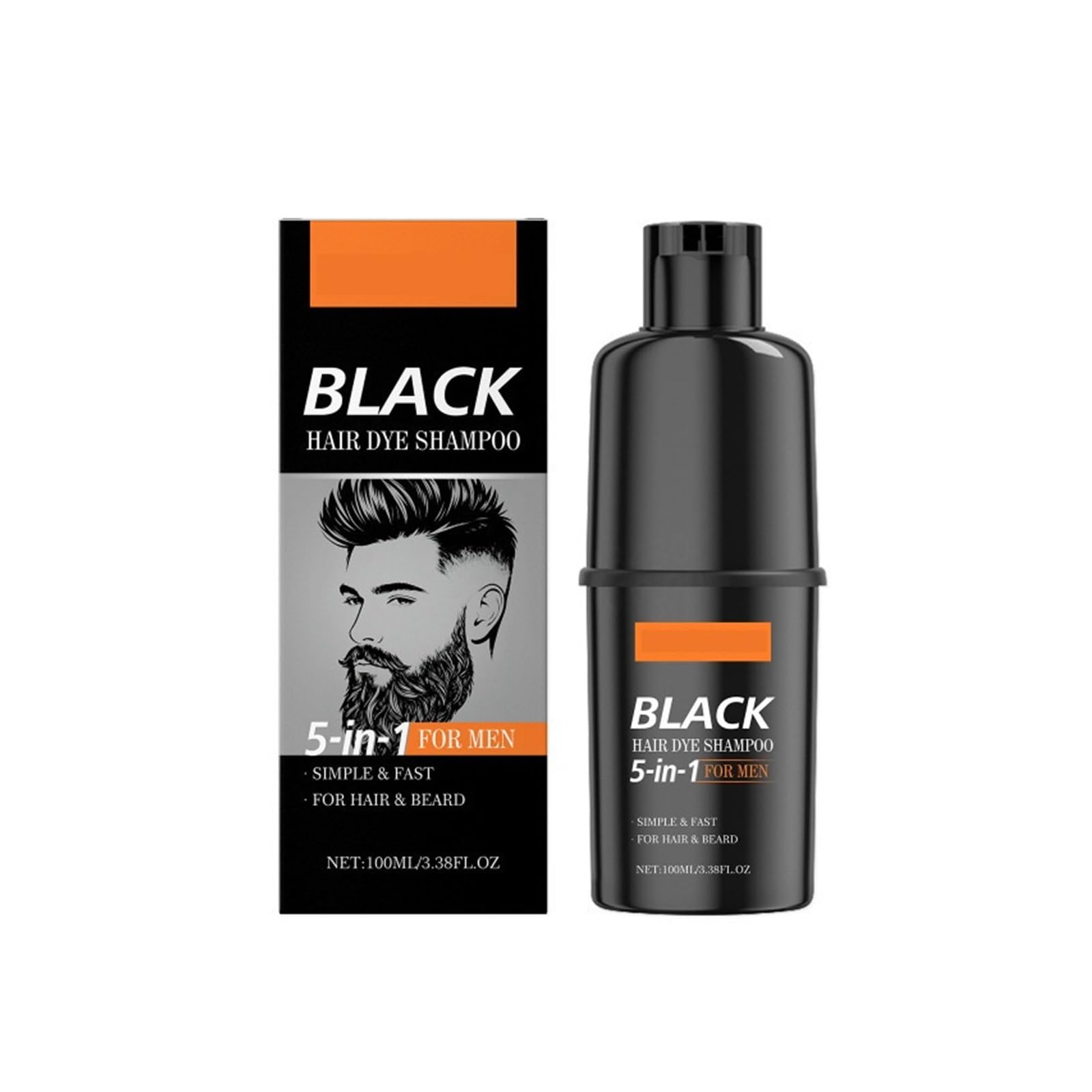 Herren-Haarfärbeshampoo Schwarz