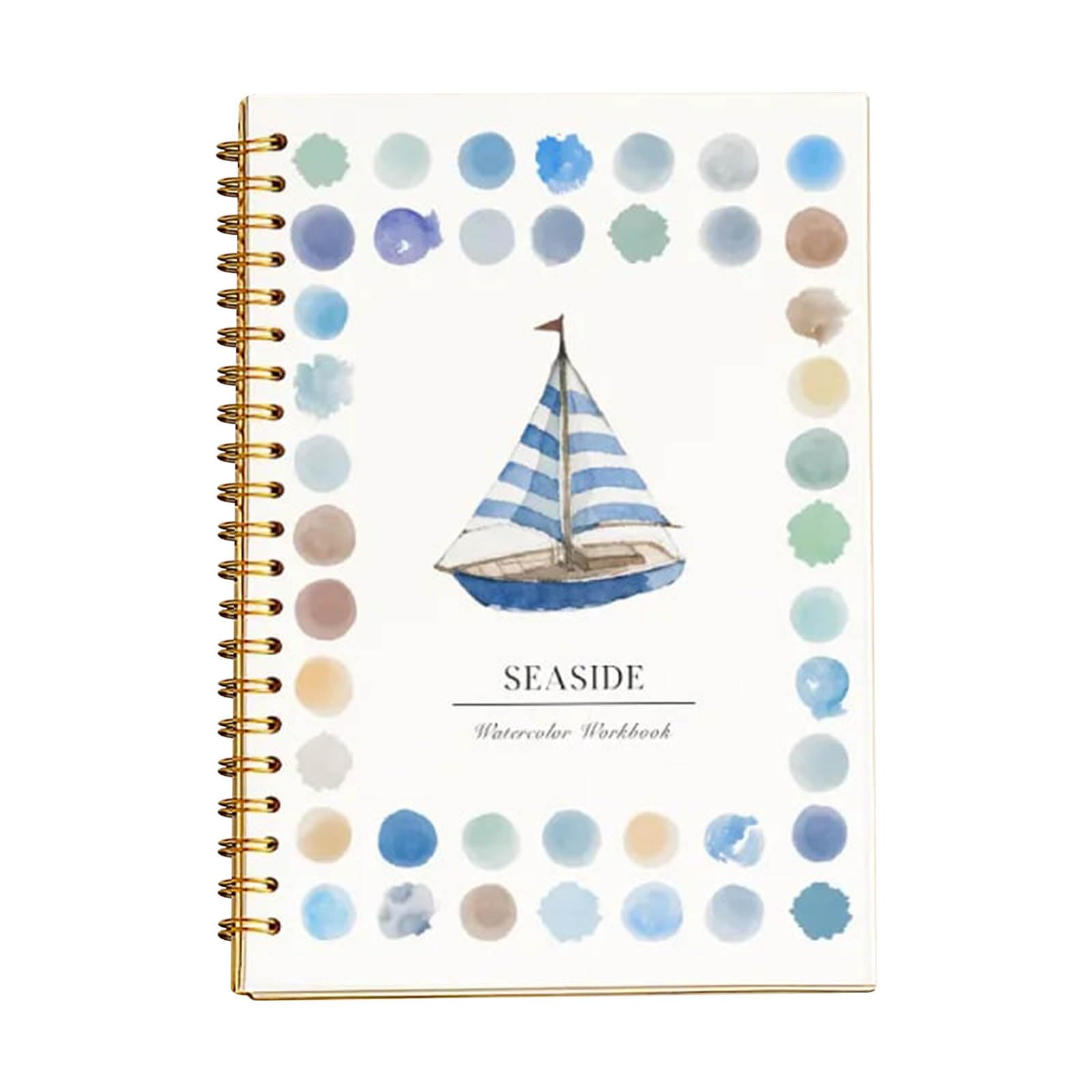 MRGIINR Beginner-Friendly Watercolor Workbooks, Beginner Friendly Painting Kit, Easy Nature Scenes Paint Set, Art Crafts for Creative Exploration, Gift for Adults Teens (Seaside)