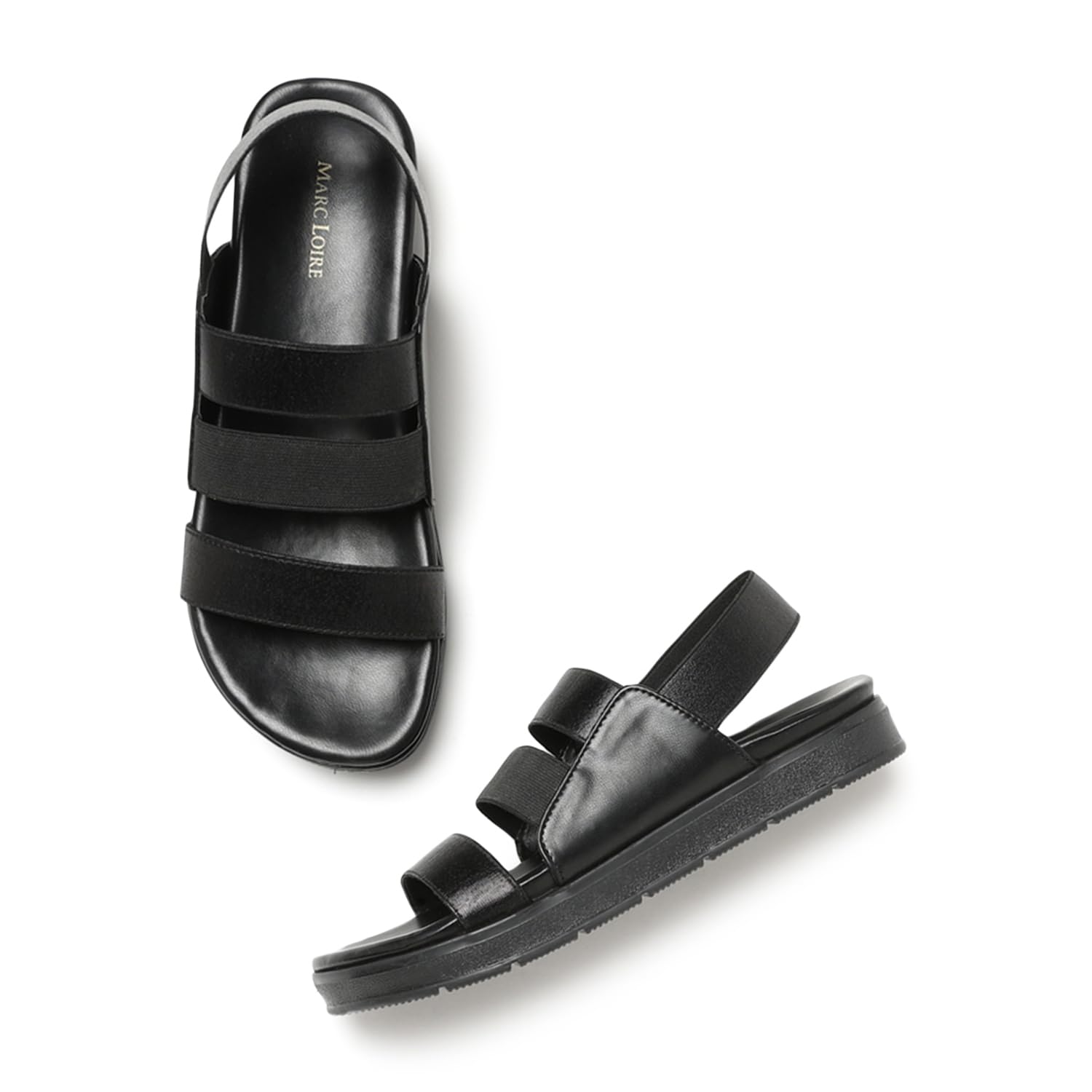 Marc Loire Women Platform Heel Fashion Sandal With Slingback Strap; Smart Casual Footwear (Black, 6) (B0CYH8CYFB) Amazon Price History, Amazon Price Tracker