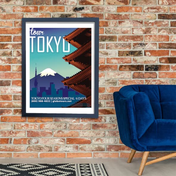 Poster Tokyo Japon encadré par Spiffing Prints - Impression d'art mat format medium - 2