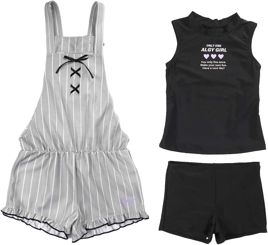 ALGY ガールズ 水着3点セット, タンキニ＆ショーツ sw3674