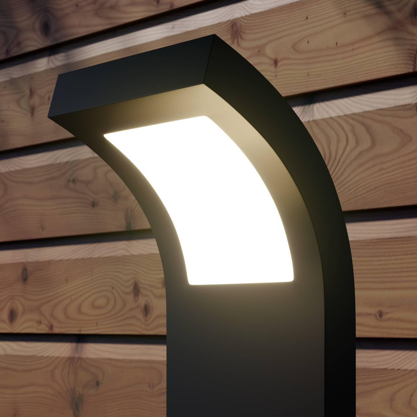 Arcchio Lampada LED da esterni (Moderno) colore Nero, in Alluminio lampadina inclusa lampioncino paletto luminoso lampada viale lampione