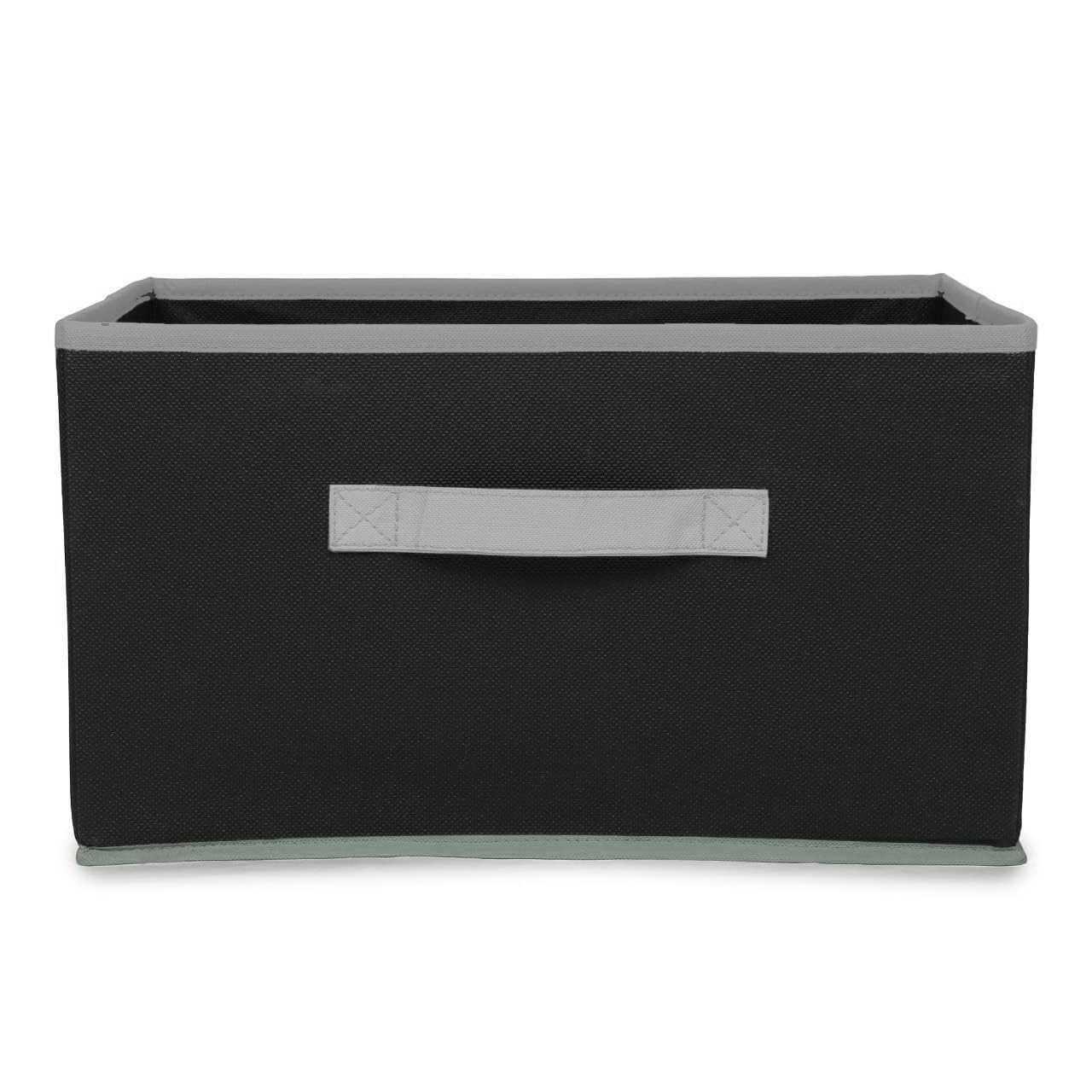 DOUBLE R BAGS Multipurpose Rectangular Foldable Storage Box, Drawer Storage and Cloth Organizer Clothing Storage Bins, Cloth Bins for Closet Organization (Pack of 10, Grey) 1