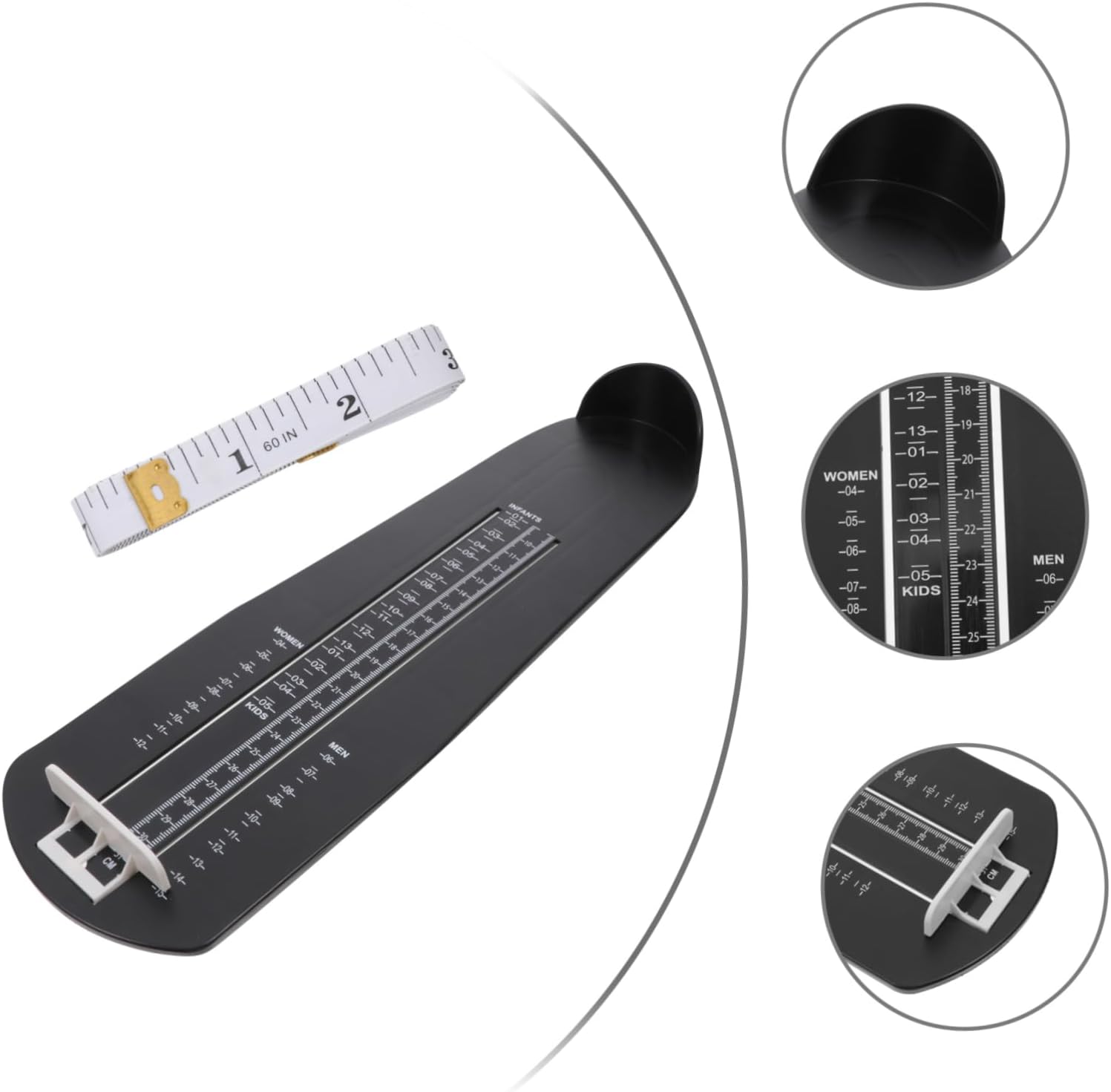 Shoe Measurement Device For Kids Kalinar Silicone Shoe Sizer - Technical View