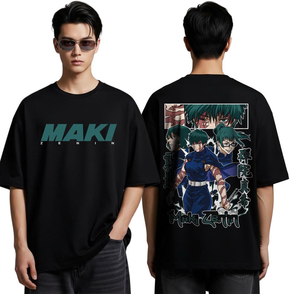 Buy THREADX Maki Zenin Oversized Tee | Anime T Shirt | Baggy T