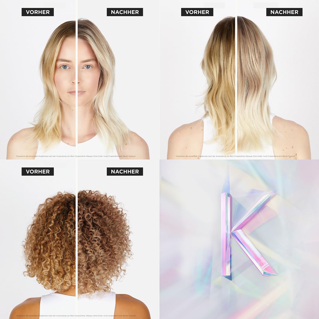Kérastase Blond Absolu, Conditioner für trockenes und blondiertes oder gesträhntes Haar, Gegen Haarbruch und Spliss, Mit Hyaluronsäure, Cicaflash Conditioner, 250 ml