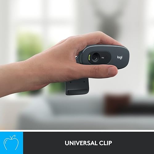 Miniatura 5 de Logitech Cámara web HD C270 para educación, HD 720p30fps, videollamadas HD de pantalla ancha, corrección de luz HD, micrófono reductor de ruido,