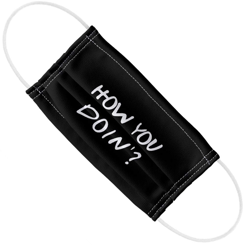 Popfunk Friends How You Doin'? 1-Ply Reusable Face Mask Covering with Adjustable Nose Wire, Unisex