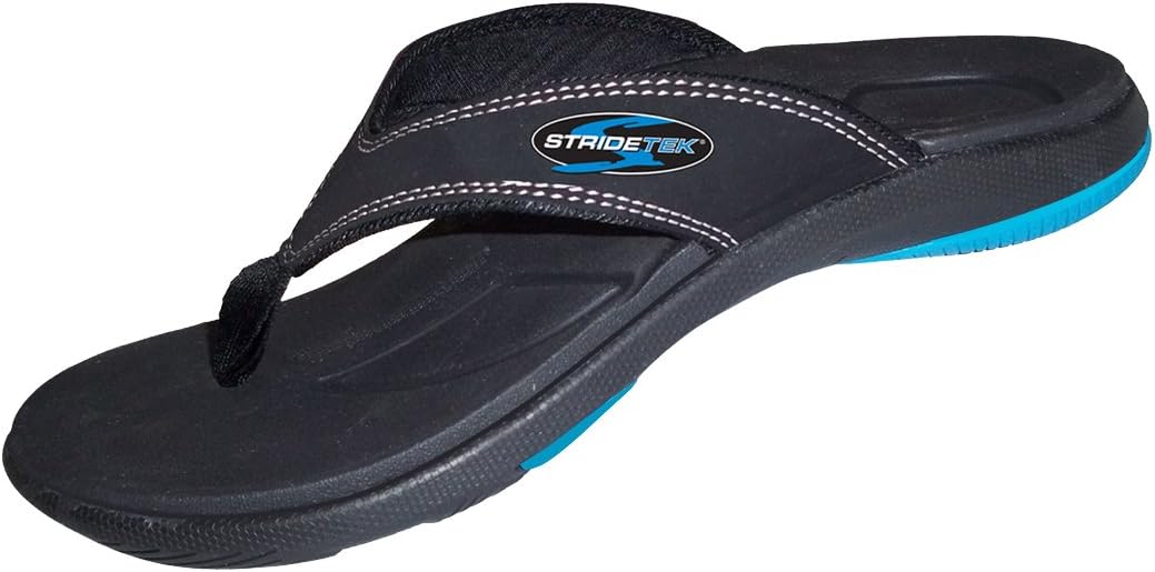 Stridetek Flipthotics Orthotic Sandals - Arch Support, Metatarsal Riser & Heel Cup Prevent Foot Pain
