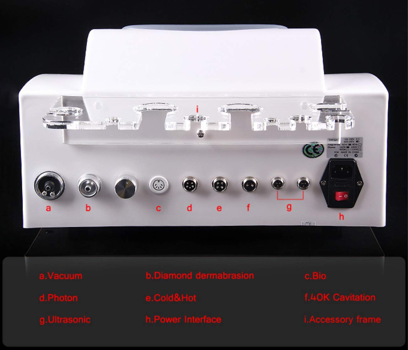 Facial Beauty Machine 7 en 1 diamant microdermabrasion photon équipement sous vide Elitzia ETVS8006