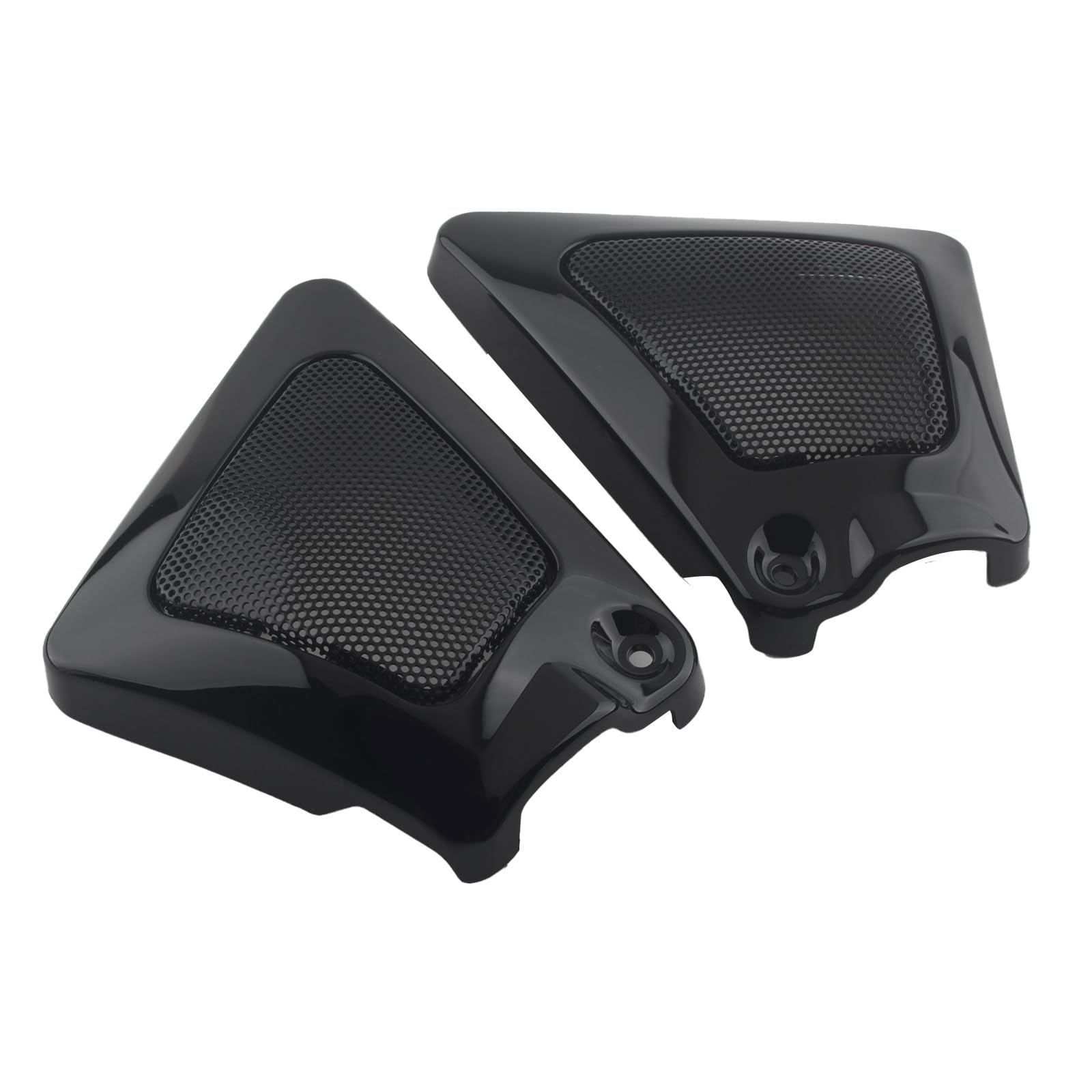 2 protectores de tapa lateral izquierda y derecha para marco de caja de aire negro para Harley V-Rod VRSCA VRSCB 2002-2006