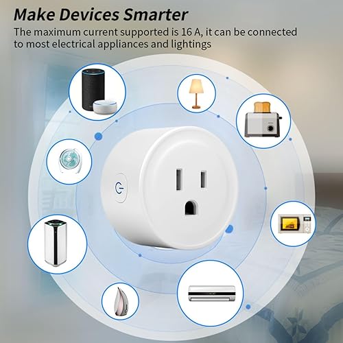 Miniatura 6 de Enchufe inteligente WiFi  Compatible con Alexa y Google Home  Salida WiFi para control remoto, temporizador y función de programación  No requiere