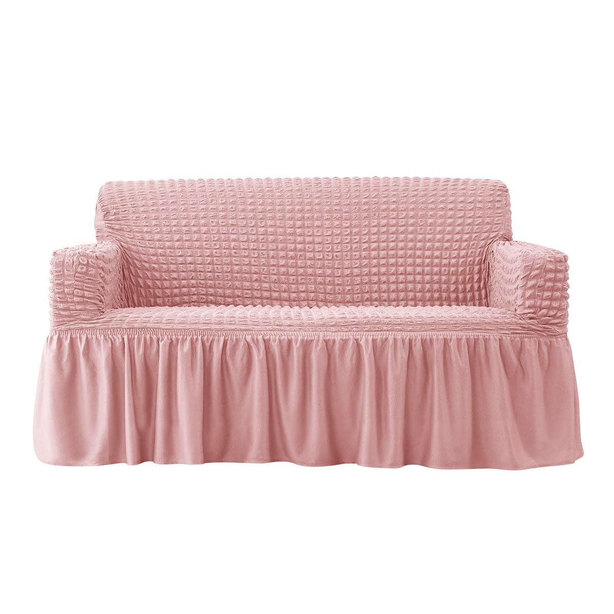 Snqzo Sofa Covers with Skirt High Stretch Sofa Slipcover 1/2/3/4 Seater Super Soft Couch Covers Non-Slip Sofa Slipcover Spandex Couch Cover Washable Sofa Cover for C(Size:2 Seater(140-185cm),Color:G)