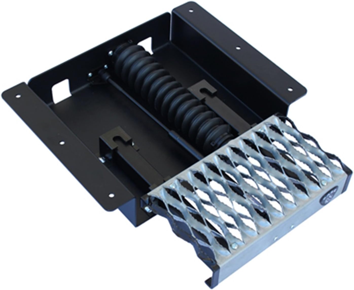 Carr's With Grip Strut 12" step hands free - Blk Pwdr Coat/Galvanized - Single 501030 , Black