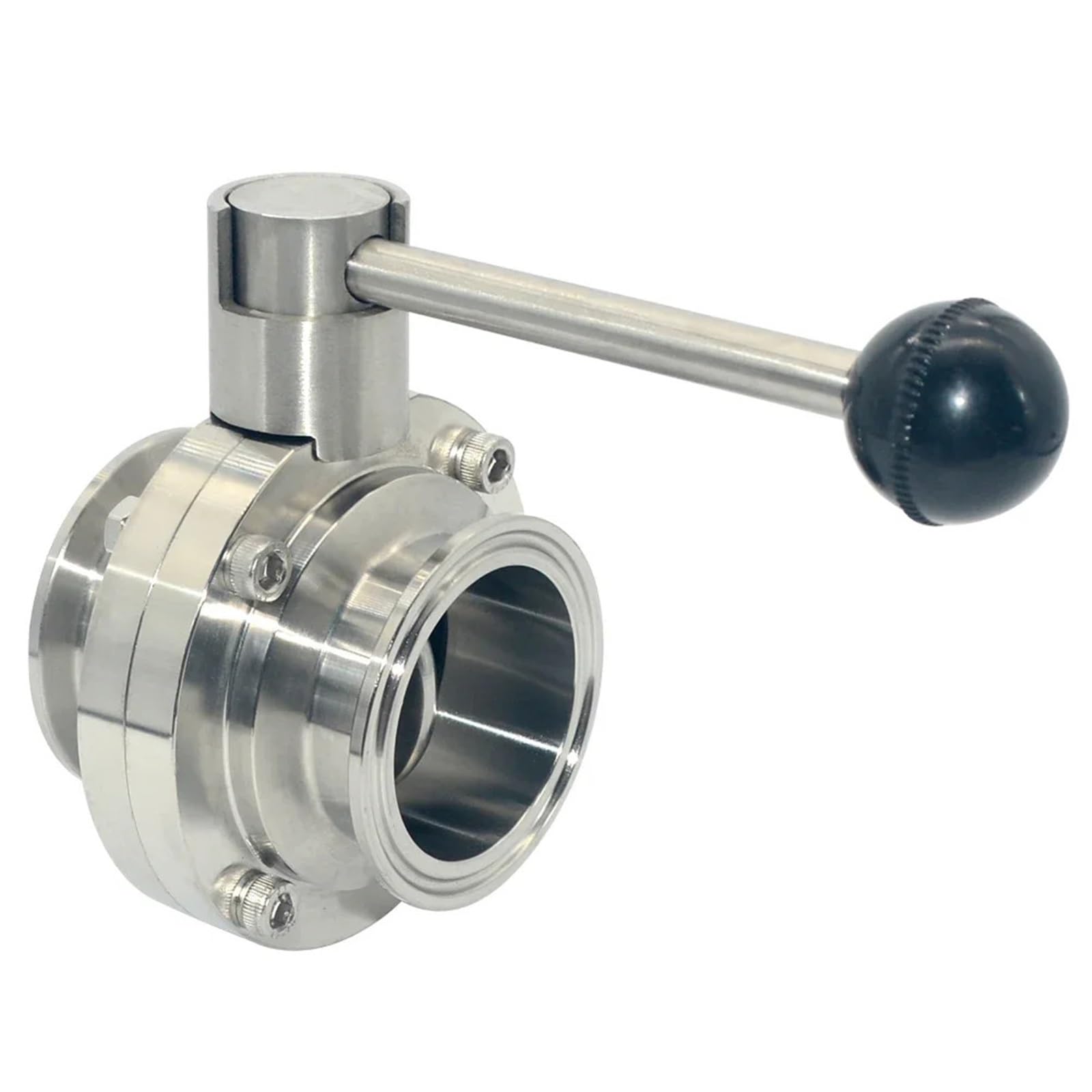 JNVFTCUX Tri Clamp Butterfly Valve 3/4“ 1-1/2" SS304 Stainless Steel Sanitary(1-1/2")