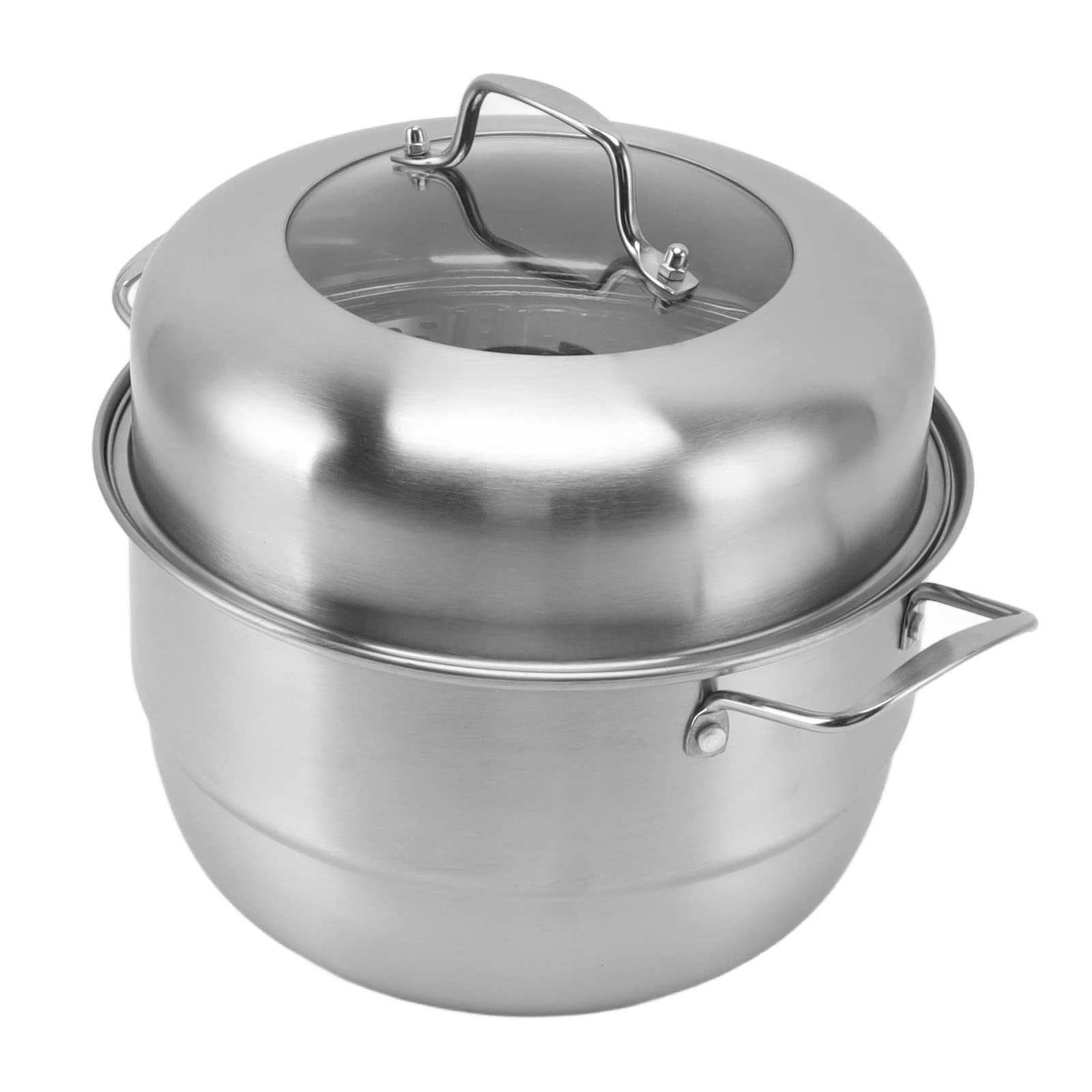 Pentola a Vapore Per Cottura, Pentola a Vapore in Acciaio Inossidabile, Pentole Per Cottura a Vapore con Manici su Entrambi I Lati Pentola a Vapore Spessa Multistrato Pentola Per(Double layer)