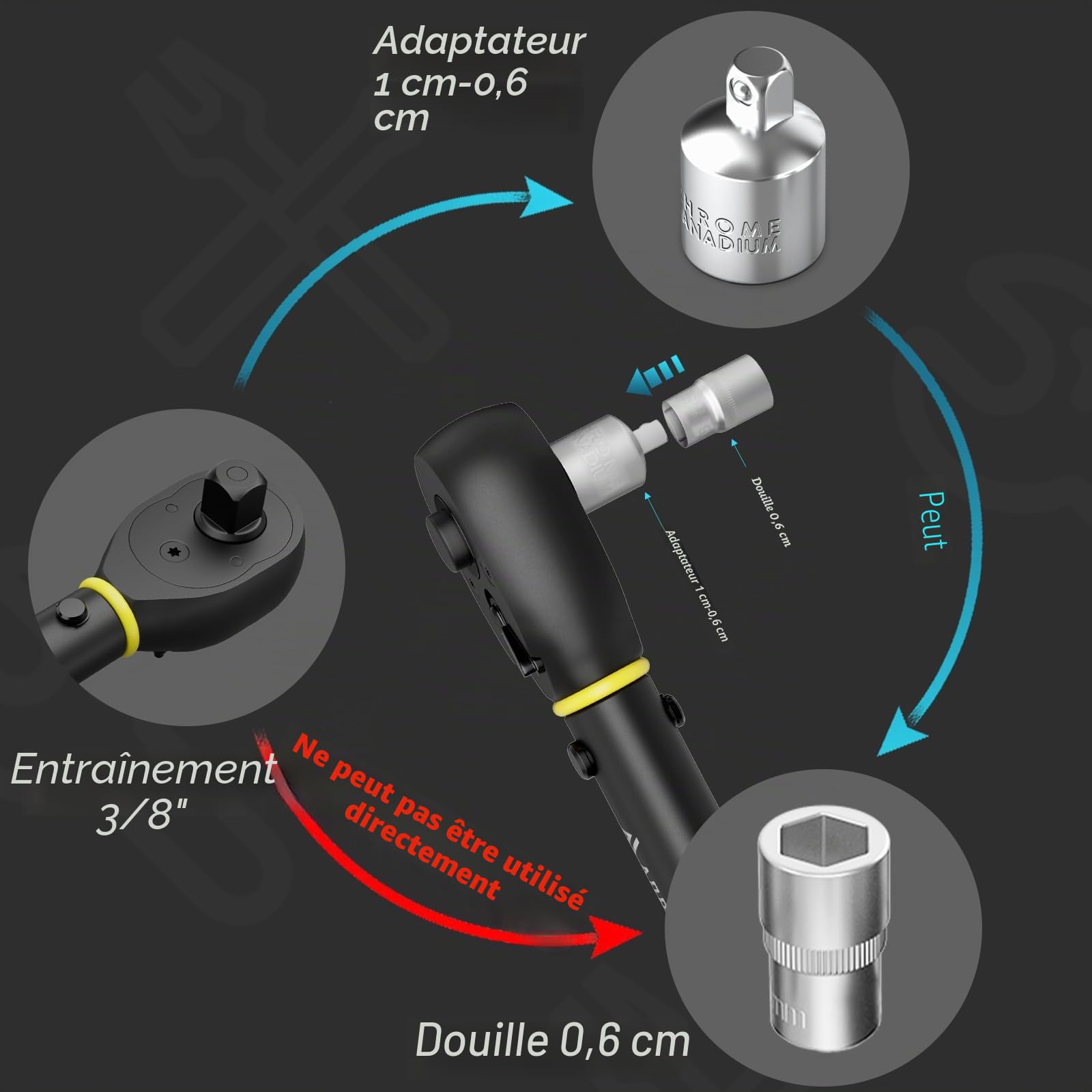ANPUDS Clé Dynamométrique 3/8", Clé de Torsion 5-50Nm Torque Wrench | 26Pcs Kit D'entretien, pour Vélo&Moto, avec 2 Extension, 2 Adaptateur, Douilles à Bougie, Cardan universel, Hex und Torx