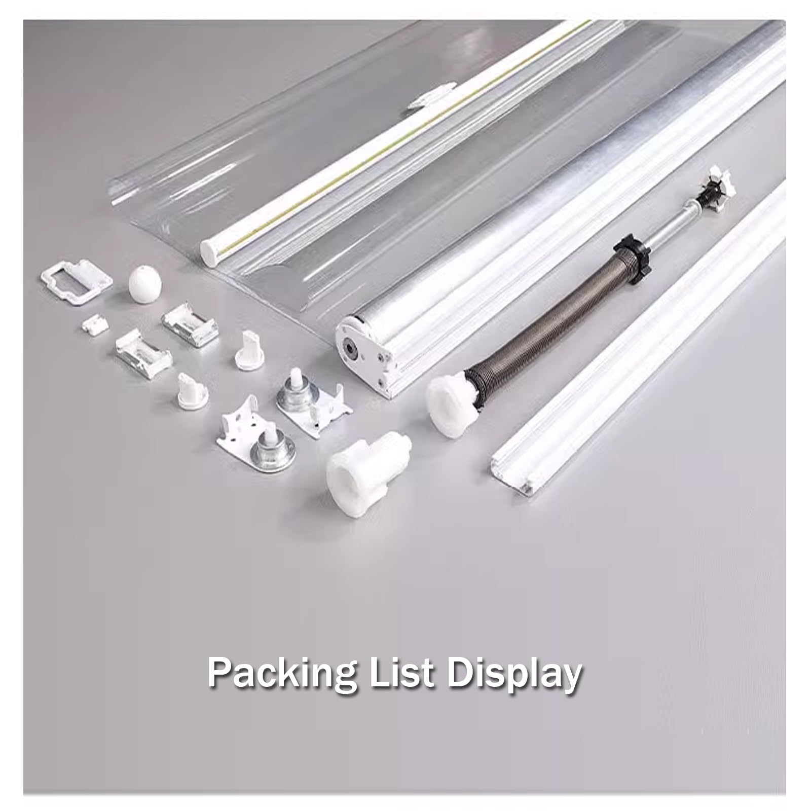 Tapparella Avvolgibile Impermeabile Trasparente in PVC,Termico Antipolvere,Tende Rullo per Esterni,Giardini,Balconi,Bagno,Ufficio,Antipioggia Isolamento(W110*H200cm/W43.30*H78.74in)