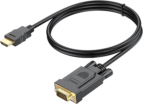 Cable HDMI a VGA de 3 pies, cable de video unidireccional HDMI a VGA de 3 pies (macho a hombre) compatible con Raspberry Pi, Roku, computadora,