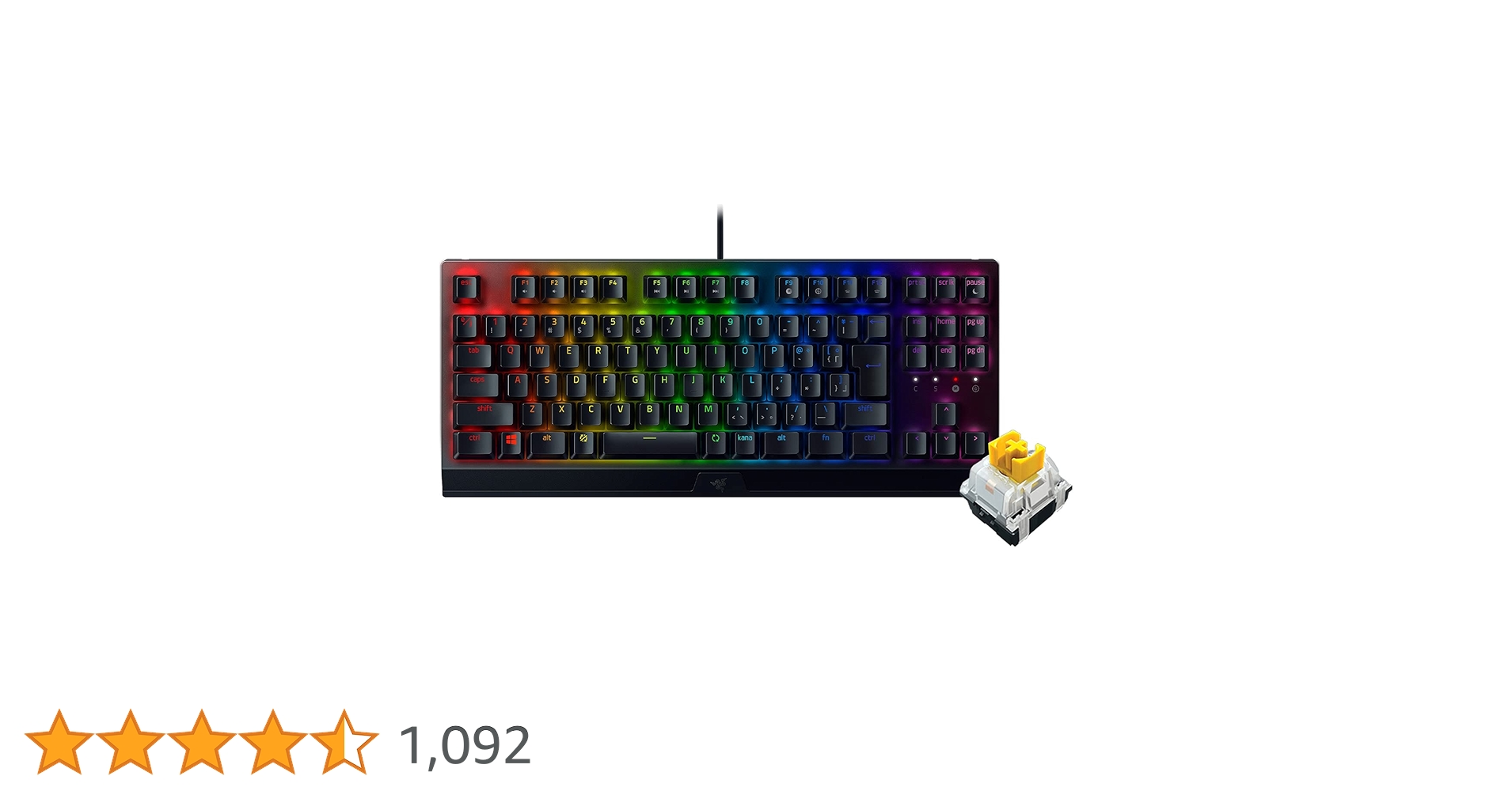 Razer BlackWidow V3 メカニカルキーボード ほぼ未使用 Amazon | Razer BlackWidow V3 テンキーレス メカニカル