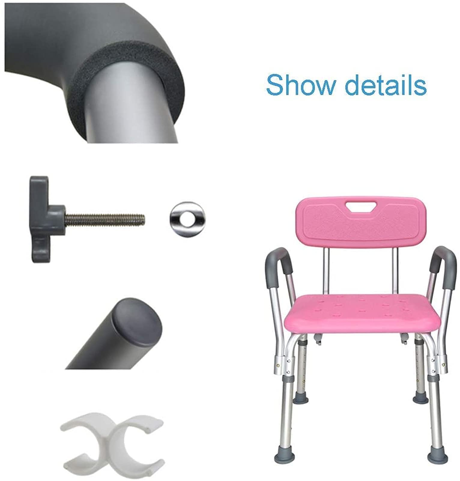 Banco De Transferencia con Asiento Acolchado, Taburetes De Baño, Silla De Ducha, Banco De Transferencia para Bañera con Puntas De Goma Antideslizantes, C, Banco De Trans(B