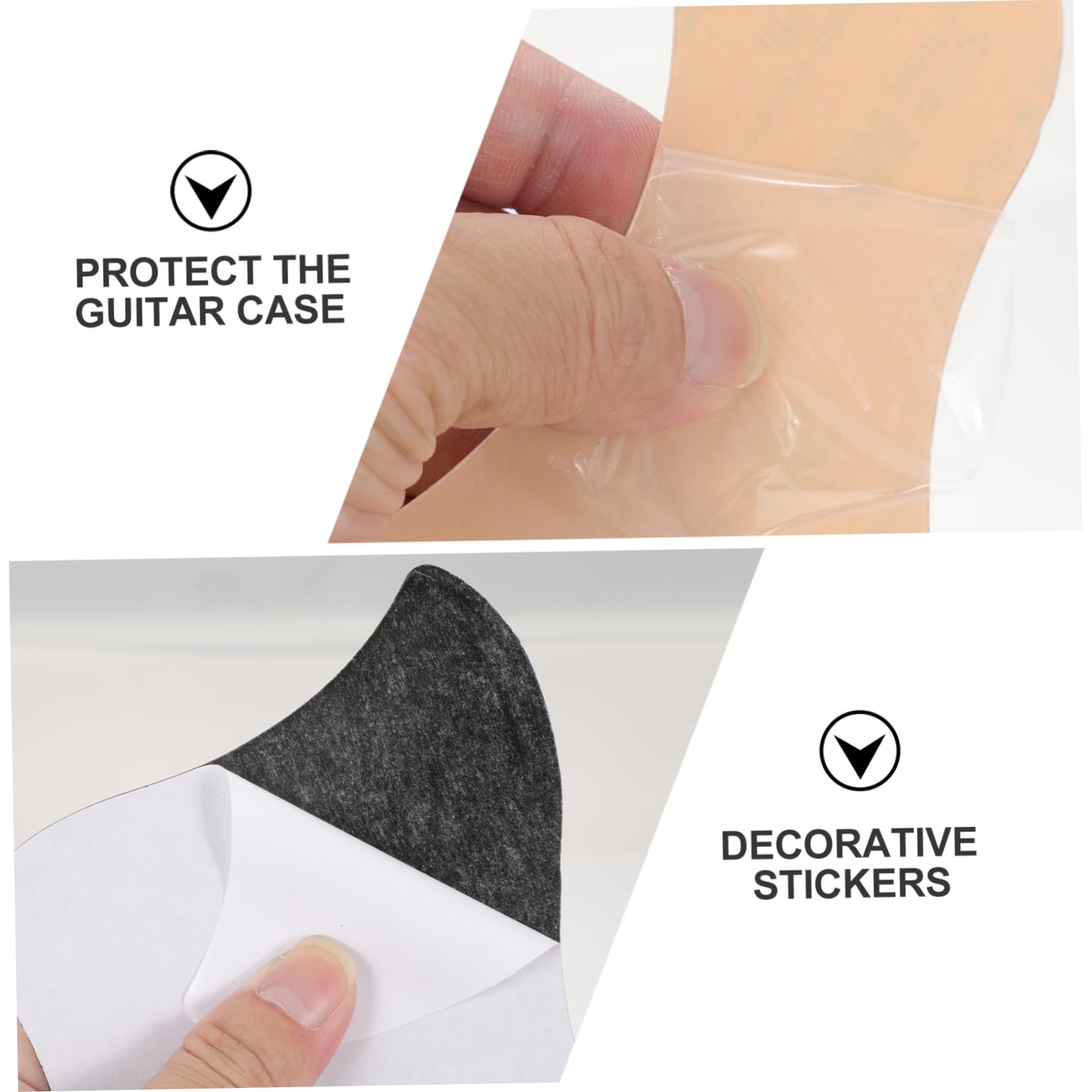 FAVOMOTO 10pcs Guitar Pickguard Stickers Self-adhesive -scratch Plate for Acoustic Guitars Elegant Transparent Bird Designs Fits