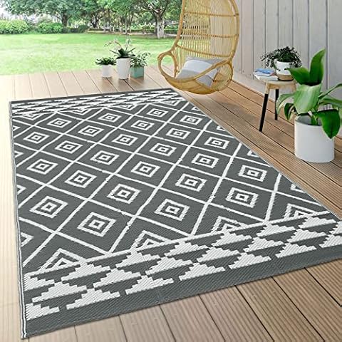 Enyhom Alfombra de Interior y Exterior Reversible de 150x210cm Cover