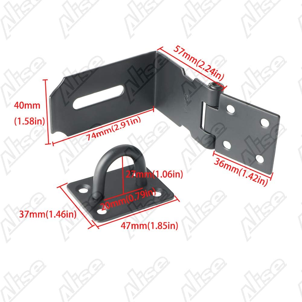 One-Day Sale: Up to 80% Off Alise MS9KB-5 Right Angle Padlock Hasp Security Door Clasp Hasp Lock Latch,SUS304 Stainless Steel Matte Black Finish 🔥 Hot Deals Alise MS9KB-5 Right Angle Padlock Hasp Security Door Clasp Hasp Lock Latch,SUS304 Stainless Steel Matte Black Finish