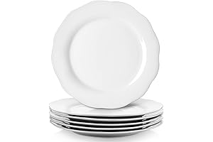 Y YHY White Scalloped Plates: Elegant Dining for Every Occasion