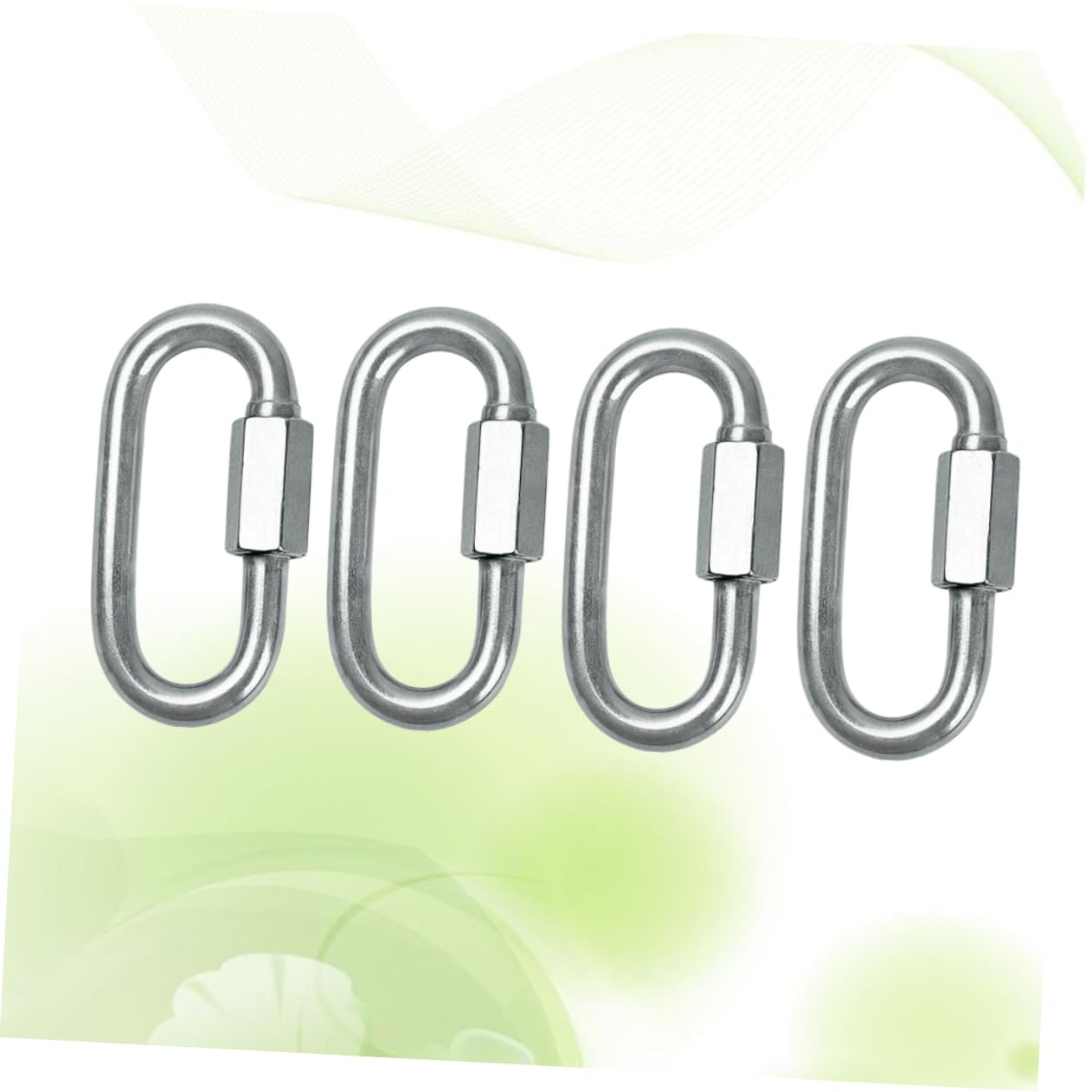 KICHOUSE Stainless Steel Quick Link Shackles Set 4pcs Chain Repair Shackles M8 for Home Outdoor Use