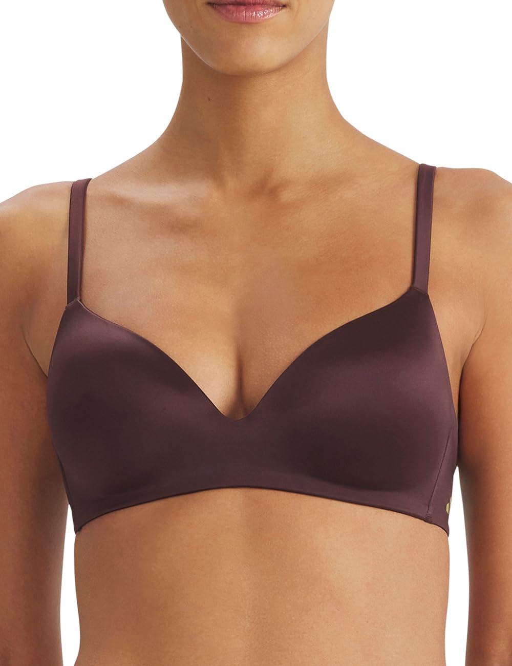 adidas Plunge Bra N/Wire - Sport Active Micro Contour - Comfortable Underwear Brown