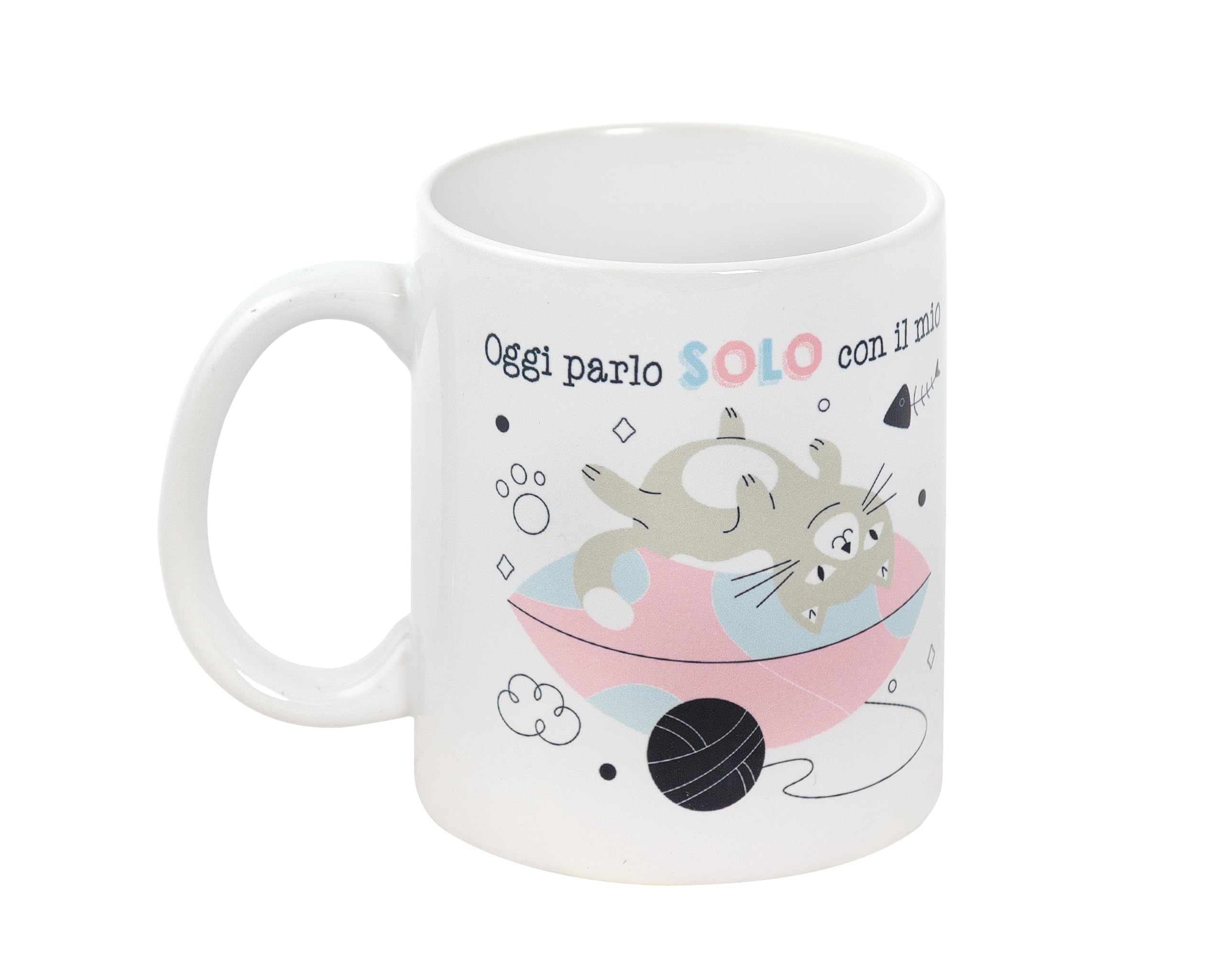 Set Da Due Tazzine Di Caffè Con Grafica Donut - Tazzine Ciambelle In Ceramica 5055071720994